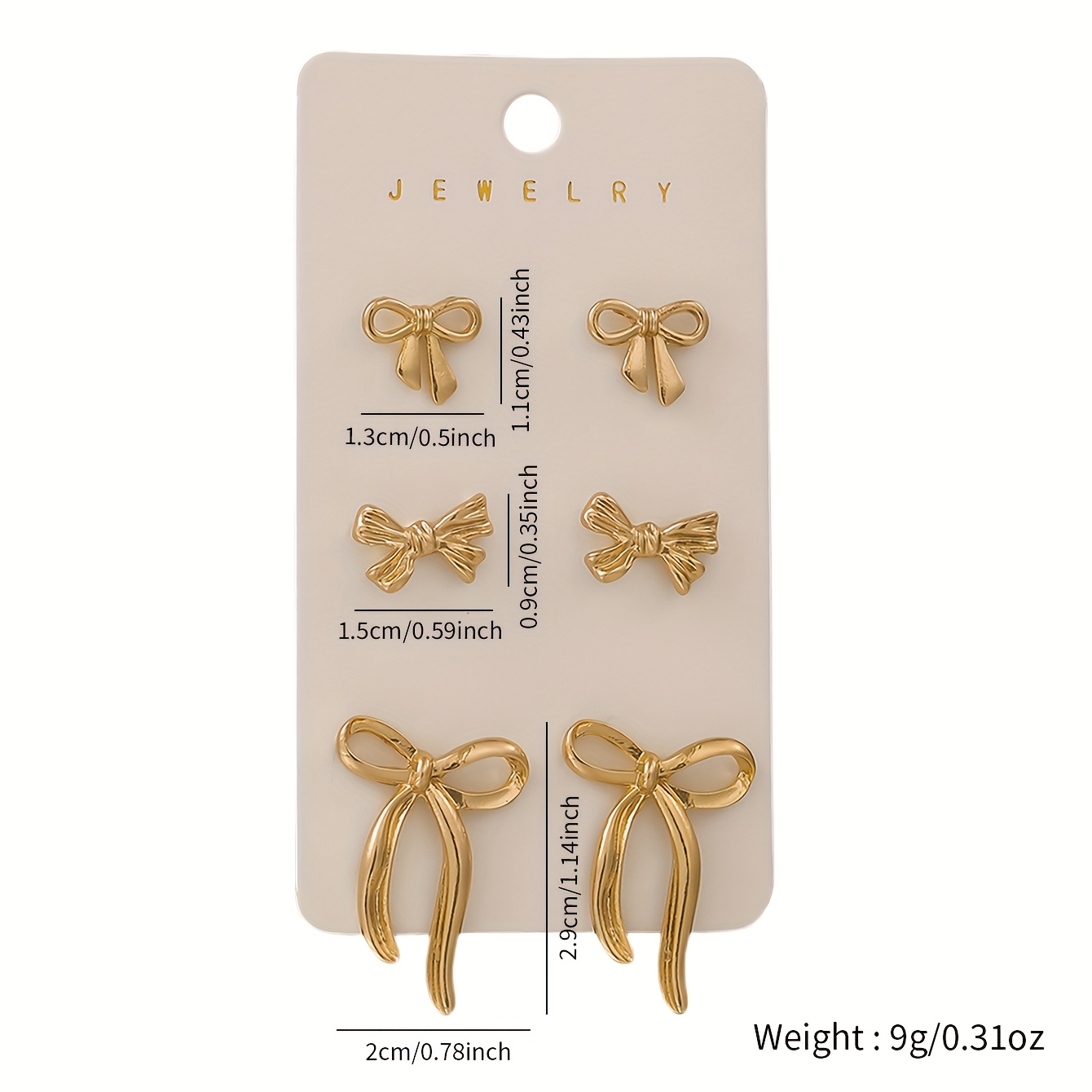 6pcs Bow Dangle Earrings Set - Versatile Jewelry for Daily Wear & Events